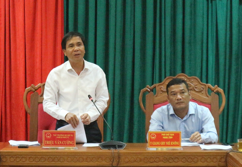 Ban Chỉ đạo Trung ương về phòng chống thiên tai kiểm tra công tác phòng chống thiên tai tại tỉnh 